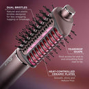 Shark FlexFusion Multi-Styler and Hair Straightener, Hot Air Styler and Blow Dryer with Ceramic Plates, Wet-to-Dry Styling, No Heat Damage, Scalp Shield, Styling Attachments with Case – Cosmic Blush