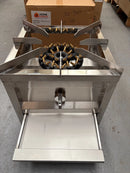COMMERCIAL STOCKPOT COOKER/STOVE 32 JET BURNER 500 x 500 NATURAL OR LPG GAS