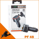 Panther Force 18W Wireless FM Car Kit With Type-C Car Charger (Multi Light)