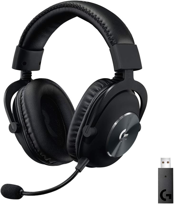 Logitech G PRO X Wireless LIGHTSPEED Gaming Headset with Blue VO!CE Mic Filter Tech, 50mm PRO-G Drivers, and DTS Headphone:X 2.0 Surround Sound, 20+ Hour Battery, PC, PS5, PS4, Switch - Black