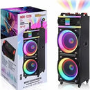 2023 NDR-1226 Large New Double 2x 12 inch High Power Stage Light Wireless Bluetooth Speaker with Dual MIC