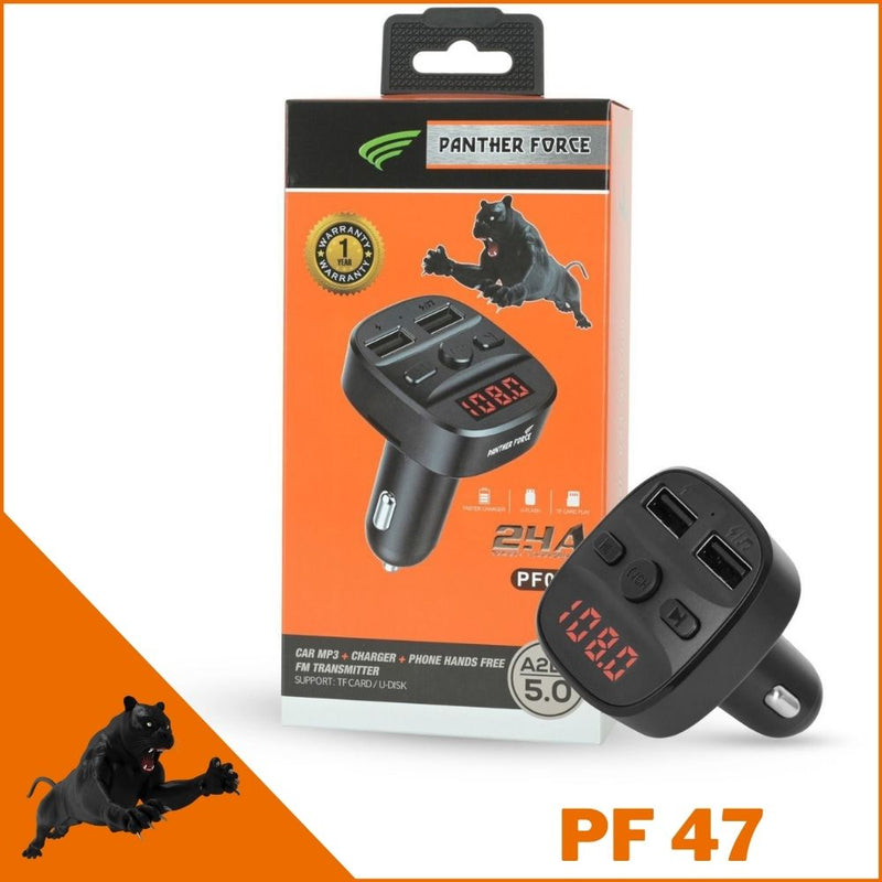 Panther Force 2.4A Car MP3 FM Transmitter + Dual Car Charger