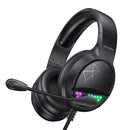 Awei GM-3 USB + 3.5mm Ambient Light Gaming Wired Headset with Microphone(Black)