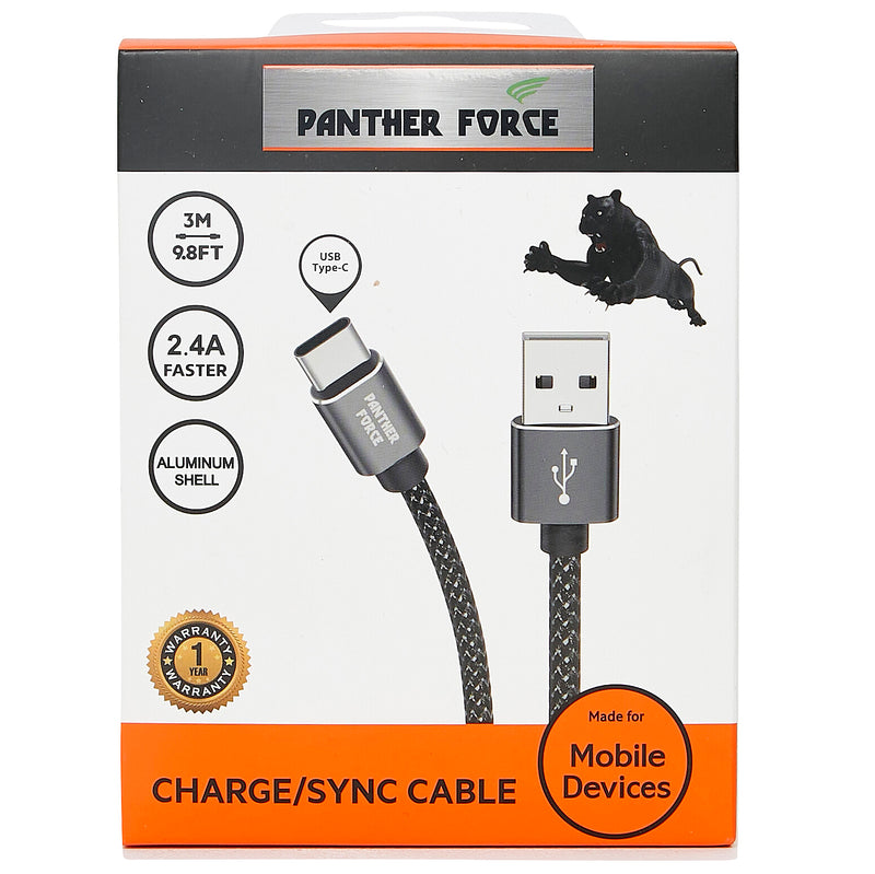 Panther Force 2.4A 3M Cable for Type-C