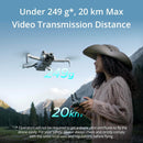DJI Mini 4 Pro (DJI RC 2), Folding Mini-Drone with 4K HDR Video Camera for Adults, Under 0.549 lbs/249 g, 34 Mins Flight Time, 20 km Max Video Transmission Distance, Omnidirectional Vision Sensing