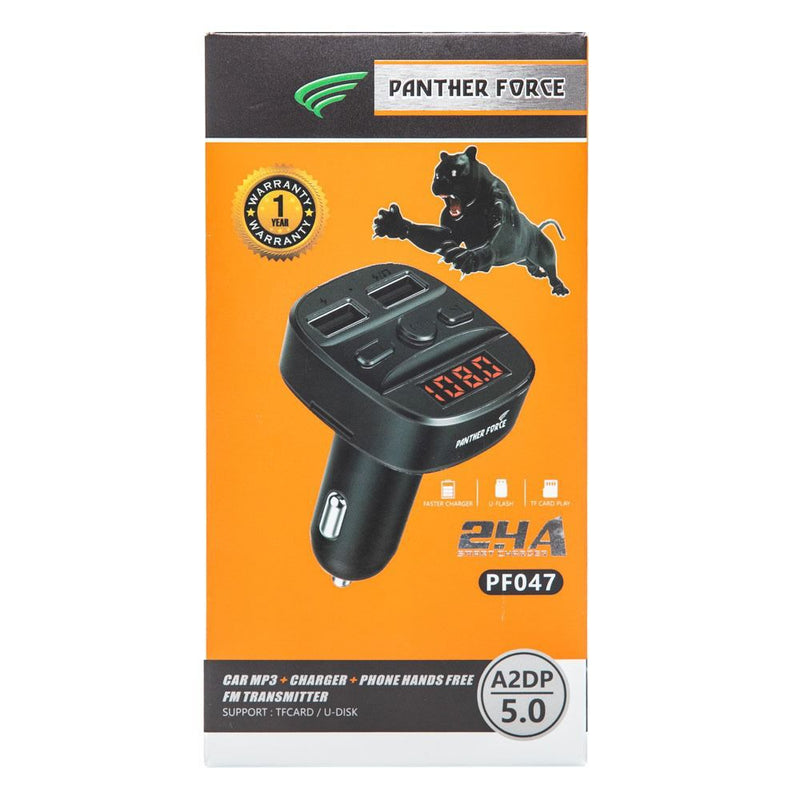 Panther Force 2.4A Car MP3 FM Transmitter + Dual Car Charger