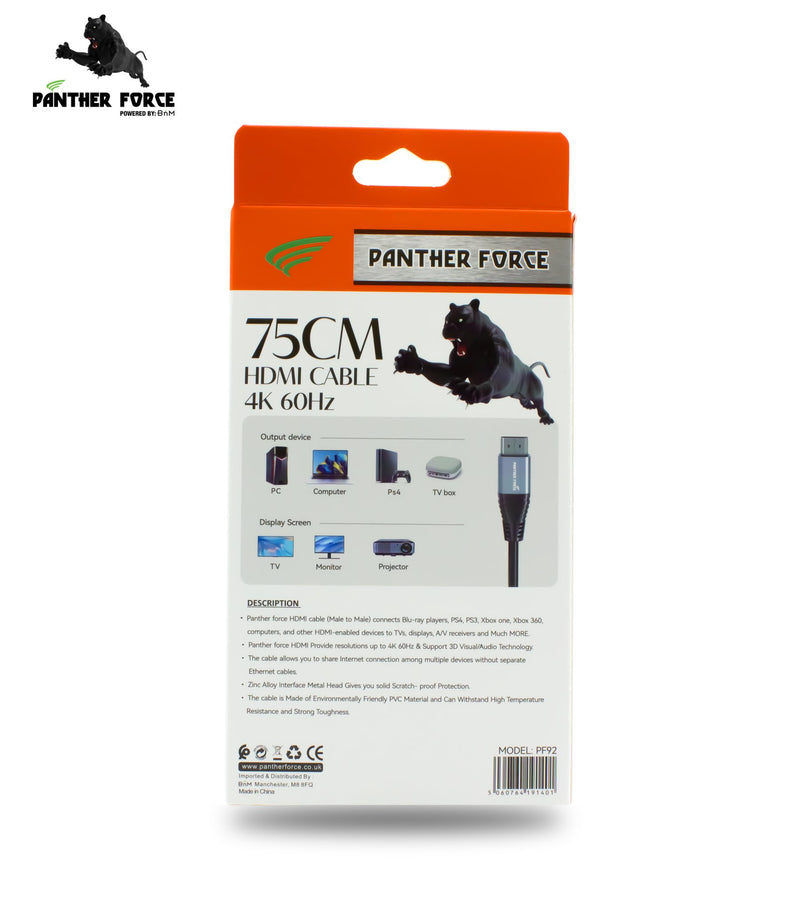 Panther Force 0.75M HDMI TO HDMI CABLE