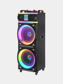 2023 NDR-1226 Large New Double 2x 12 inch High Power Stage Light Wireless Bluetooth Speaker with Dual MIC
