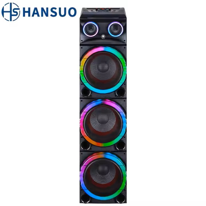 HANSUO Speakers Studio Monitor TWS Active Portable Karaoke Players Woofer 10 Inch High Power Display Screen HS-TD10V3