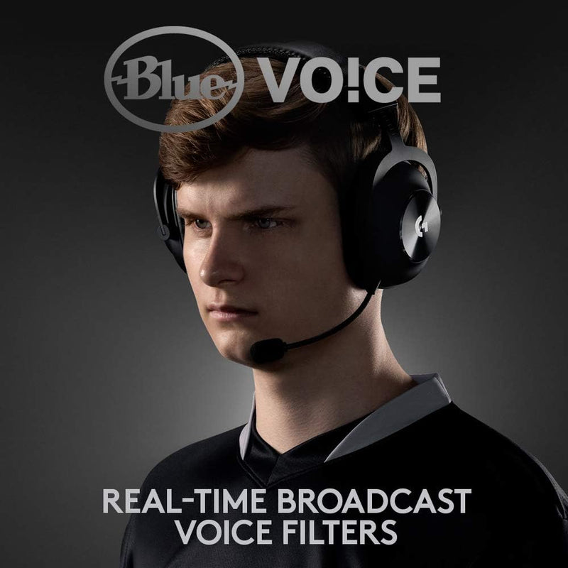 Logitech G PRO X Wireless LIGHTSPEED Gaming Headset with Blue VO!CE Mic Filter Tech, 50mm PRO-G Drivers, and DTS Headphone:X 2.0 Surround Sound, 20+ Hour Battery, PC, PS5, PS4, Switch - Black