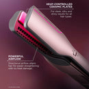 Shark FlexFusion Multi-Styler and Hair Straightener, Hot Air Styler and Blow Dryer with Ceramic Plates, Wet-to-Dry Styling, No Heat Damage, Scalp Shield, Styling Attachments with Case – Cosmic Blush