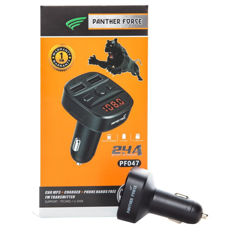 Panther Force 2.4A Car MP3 FM Transmitter + Dual Car Charger