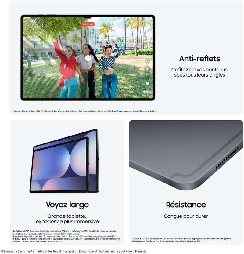 Samsung X920 Galaxy Tab S10 Ultra Wi-Fi Moonstone Gray 14,6" / Octa-Cora / 12GB RAM / 512GB