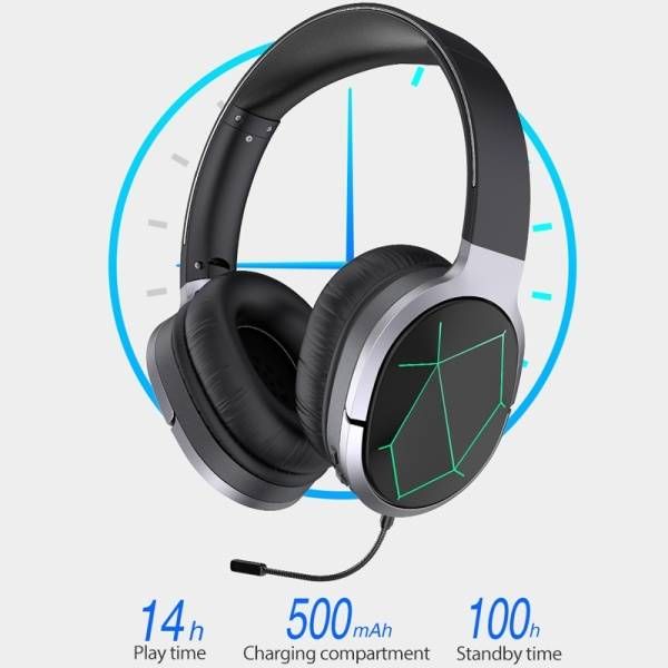 AWEI A799BL Gaming Headset Wireless bluetooth Headphones Stereo Foldable Noise Reduction Light Headset Headphone with Mic