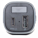 Panther Force 18W Wireless FM Car Kit With Type-C Car Charger (Multi Light)