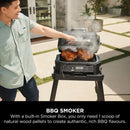 Ninja Woodfire Pro XL Electric BBQ Grill & Smoker with Digital Probe, Large 4-in-1 Outdoor Grill & Air Fryer with Smart Cook System & Woodfire Pellets, Weather Resistant, Portable, Grey/Black OG850UK