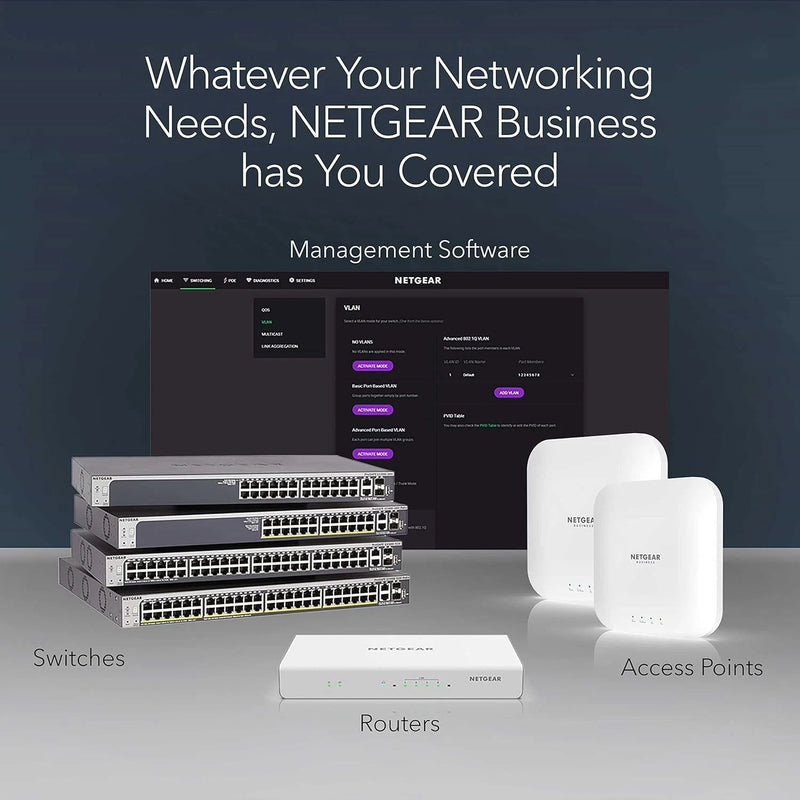 NETGEAR 24 Port Gigabit Network Switch GS324 - Ethernet Splitter - 24
