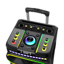 NDR-1260 Trolley Karaoke Bluetooth Speaker with Wireless Microphone, 12-Inch Colorful Lights Loudspeaker