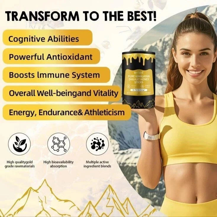 Himalayan Shilajit Honey Sticks – Pure & Organic x30 Sticks