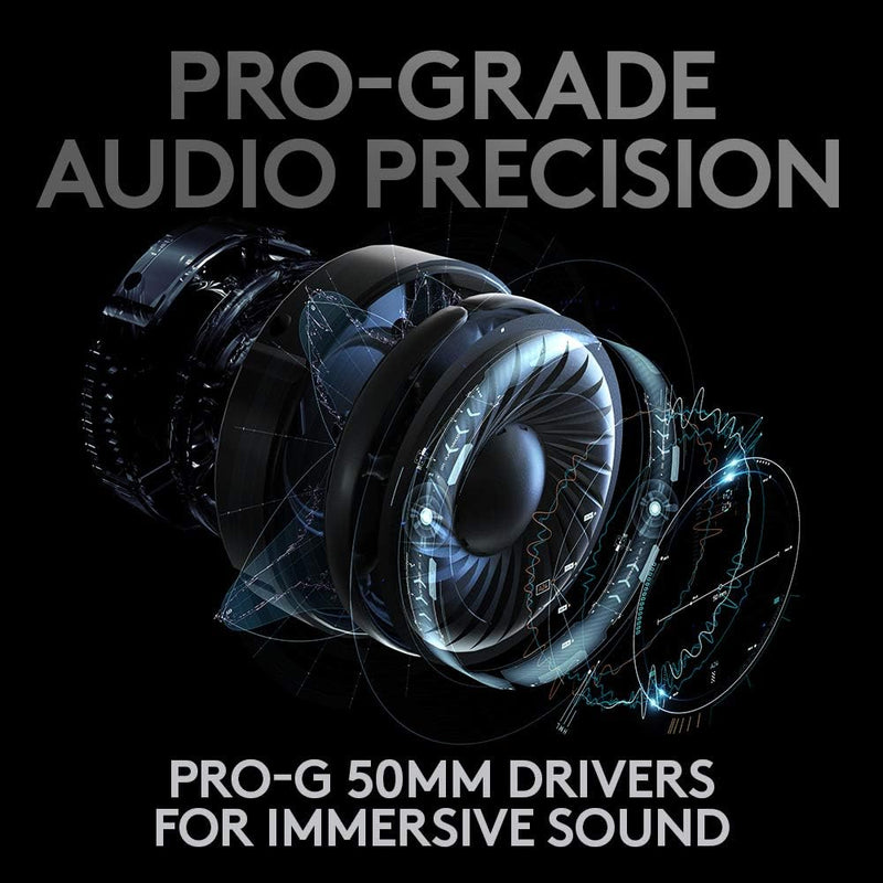 Logitech G PRO X Wireless LIGHTSPEED Gaming Headset with Blue VO!CE Mic Filter Tech, 50mm PRO-G Drivers, and DTS Headphone:X 2.0 Surround Sound, 20+ Hour Battery, PC, PS5, PS4, Switch - Black