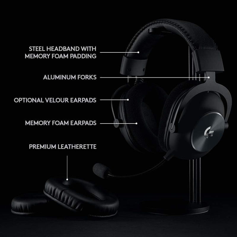 Logitech G PRO X Wireless LIGHTSPEED Gaming Headset with Blue VO!CE Mic Filter Tech, 50mm PRO-G Drivers, and DTS Headphone:X 2.0 Surround Sound, 20+ Hour Battery, PC, PS5, PS4, Switch - Black