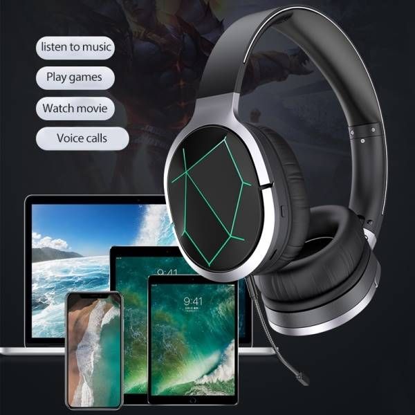 AWEI A799BL Gaming Headset Wireless bluetooth Headphones Stereo Foldable Noise Reduction Light Headset Headphone with Mic