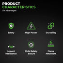 Extension Lead with 3 USB-A Ports, 4 Power Socket Wire 13A Fuse Plug with Surge Protection