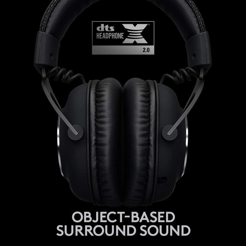 Logitech G PRO X Wireless LIGHTSPEED Gaming Headset with Blue VO!CE Mic Filter Tech, 50mm PRO-G Drivers, and DTS Headphone:X 2.0 Surround Sound, 20+ Hour Battery, PC, PS5, PS4, Switch - Black