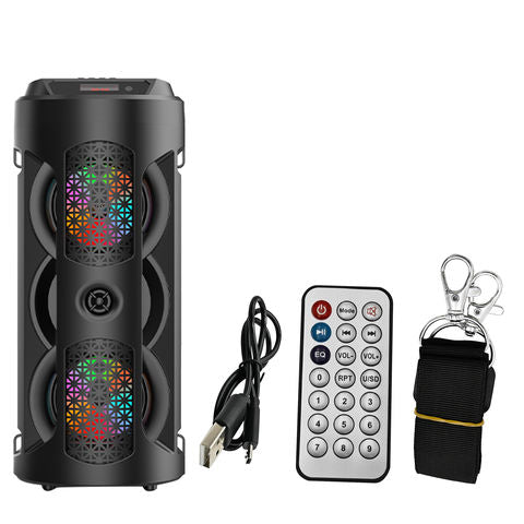 ZQS-4243 Wireless Bluetooth Speaker with Light Wireless Rechargeable Speaker Dual 4 inch TWS Karaoke outdoor Factory