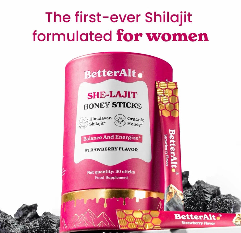 SHE-Lajit Strawberry Flavor Honey Sticks for Women 30x 8g