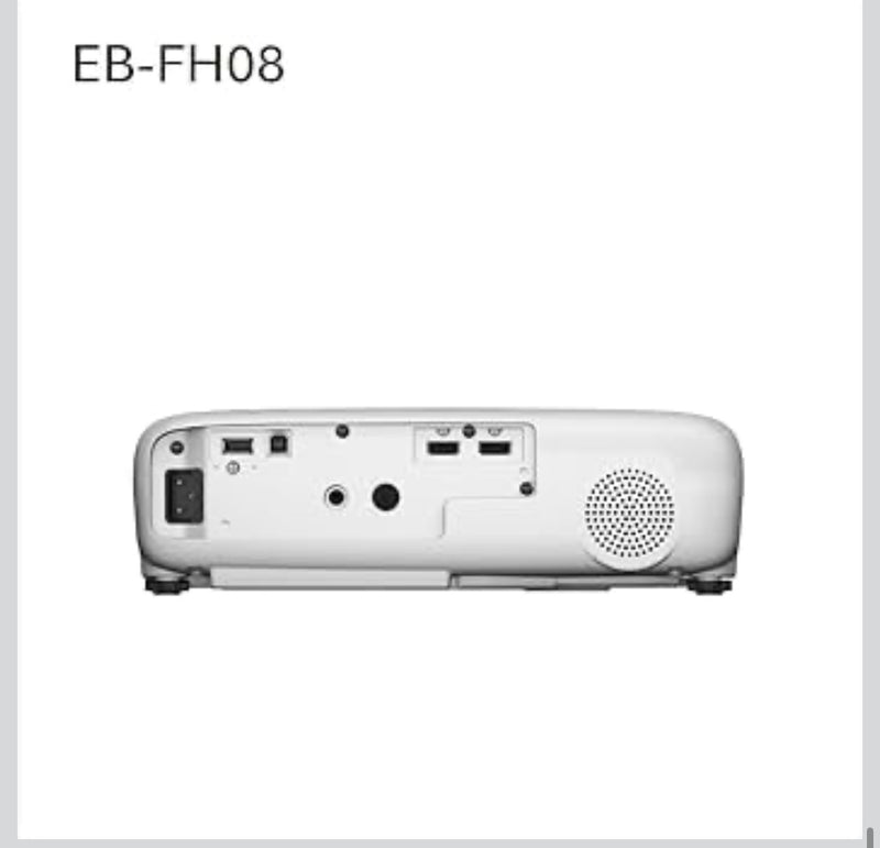 Epson EB-FH08 Projector Full HD 1080p, 3600 Lumens, 332 Inch Display, Up to 18 years Lamp Life, Home Cinema Projector White