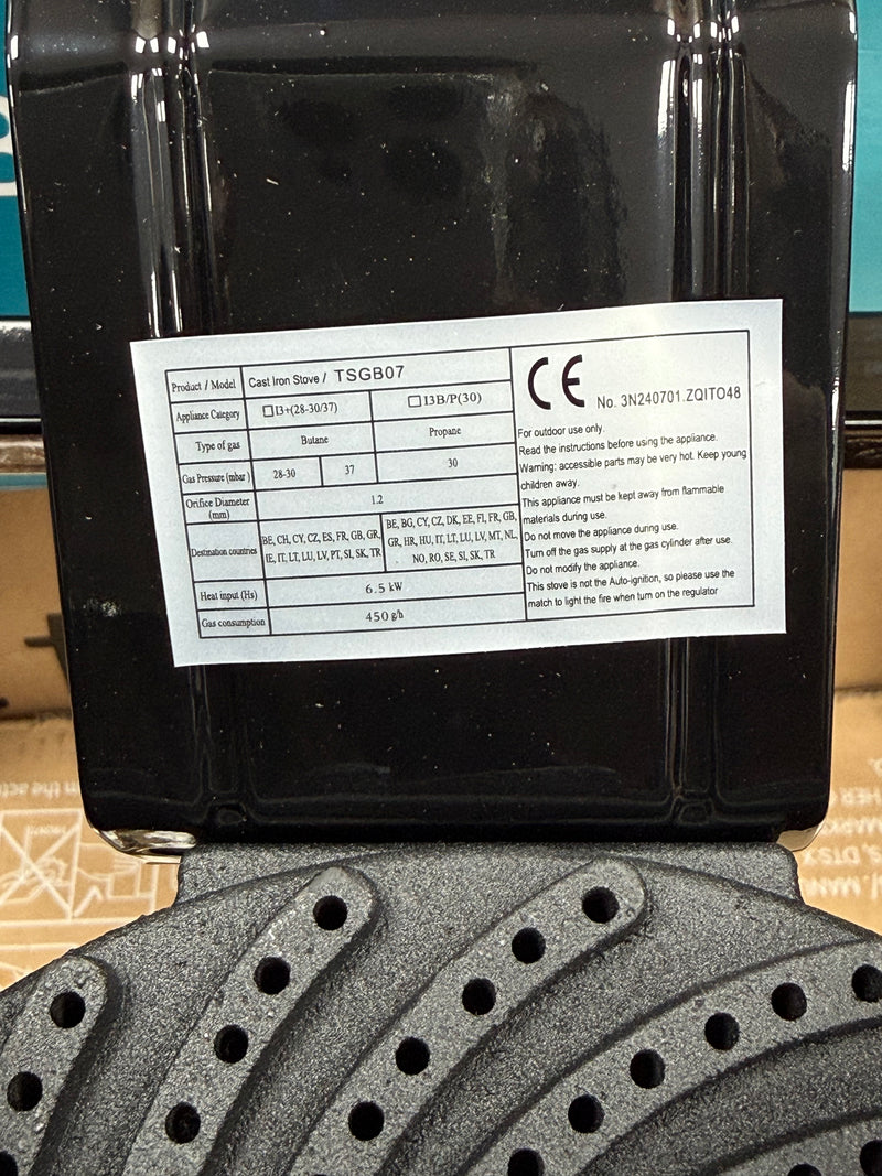 Large 1 Key Heavy Duty Single Cast Iron LPG Gas Boiling Ring Burner Catering 6.5kw