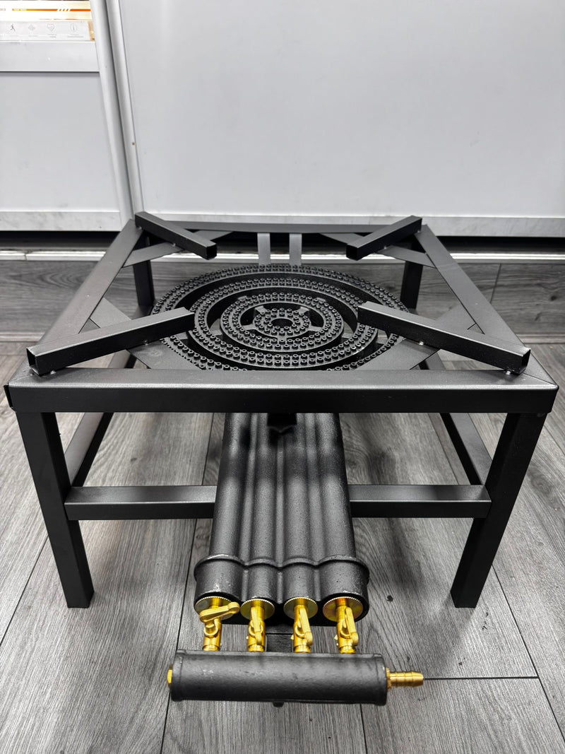 20.8KW 4 KEY HEAVY DUTY CAST IRON LPG GAS RING COOKER BURNER CATERING OUTDOOR