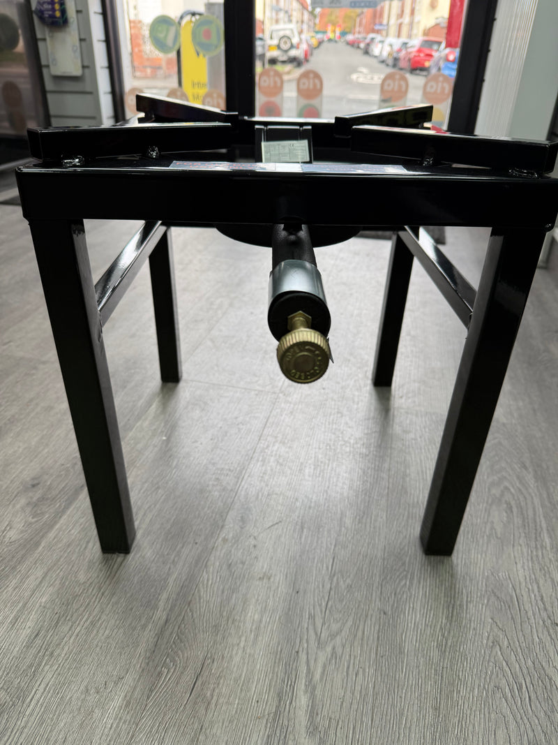 Large 1 Key Heavy Duty Single Cast Iron LPG Gas Boiling Ring Burner Catering 6.5kw