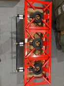 TRIPLE 3 Key Heavy Duty Double Cast Iron LPG Gas Ring Burner Catering Outdoor Red