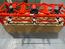 TRIPLE 3 Key Heavy Duty Double Cast Iron LPG Gas Ring Burner Catering Outdoor Red
