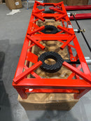 TRIPLE 3 Key Heavy Duty Double Cast Iron LPG Gas Ring Burner Catering Outdoor Red