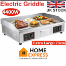 73cm Large Electric Griddle Countertop Hot Plate Grill Kitchen Commercial 4400w