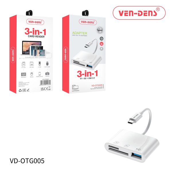 3 in 1 Card Reader Adapter - Type C