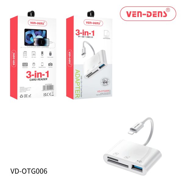 3 in 1 Card Reader Adapter Lightning