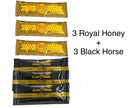 3 Sachets Royal Honey & 3 Sachets Black Horse Honey